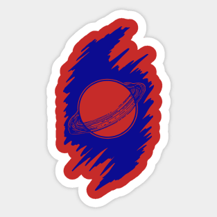 The blue Planet - Saturn Sticker